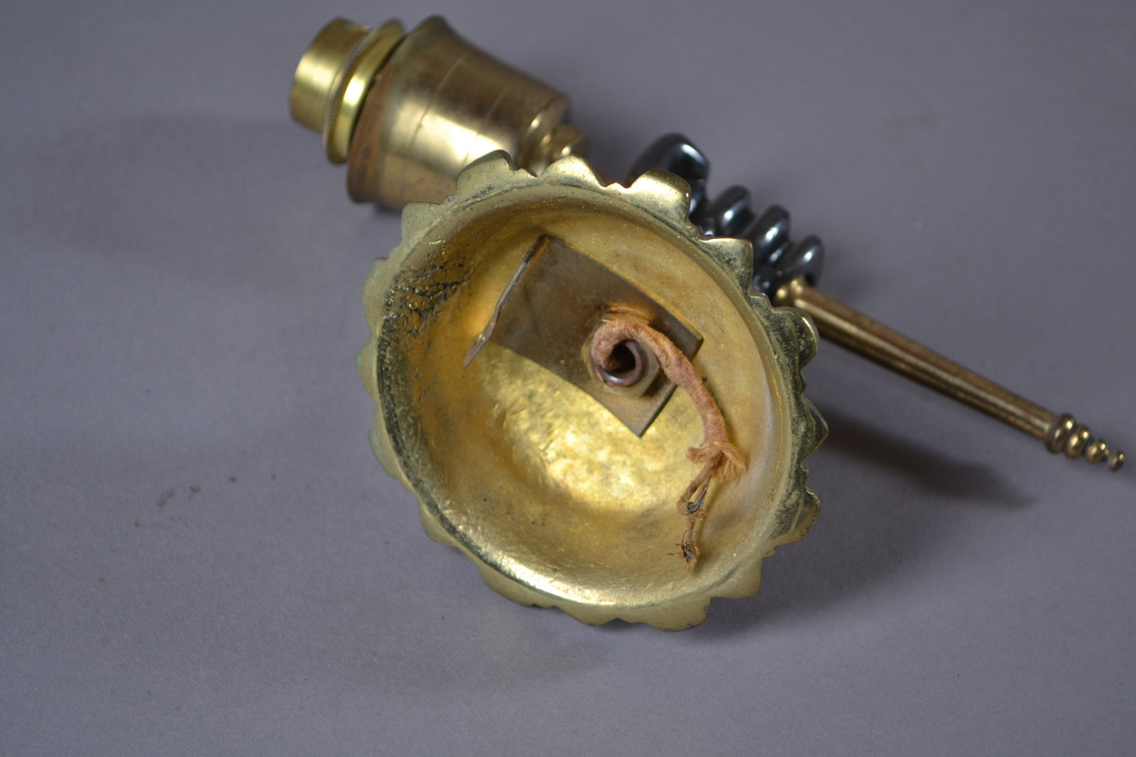 Antique Bronze Bathroom Fixture Set, Fist-Motif Sconces — French Art Deco Style, 1930s, 7 Pieces