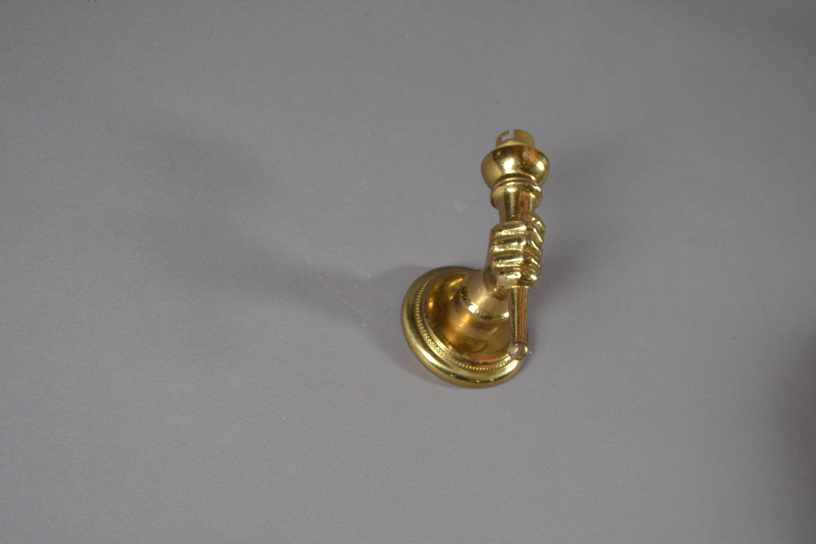 Brass Wall Sconce, Hand-Form Torch — French Art Deco Style, 1930s