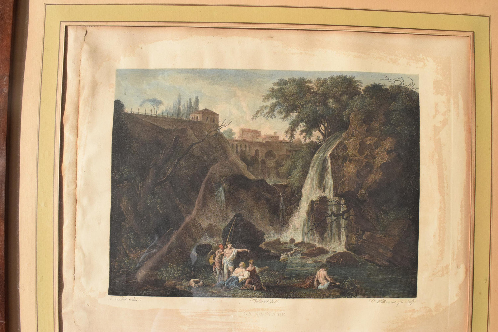 High-quality reproduction of 'The Waterfalls at Tivoli, with the Villa of Maecenas' by Claude-Joseph Vernet. This 18th-century drawing depicts the stunning waterfalls of Tivoli with the historic Villa of Maecenas in fine detail. A masterful sketch showcasing the beauty of classical European landscapes, perfect for collectors and history lovers seeking timeless decor.