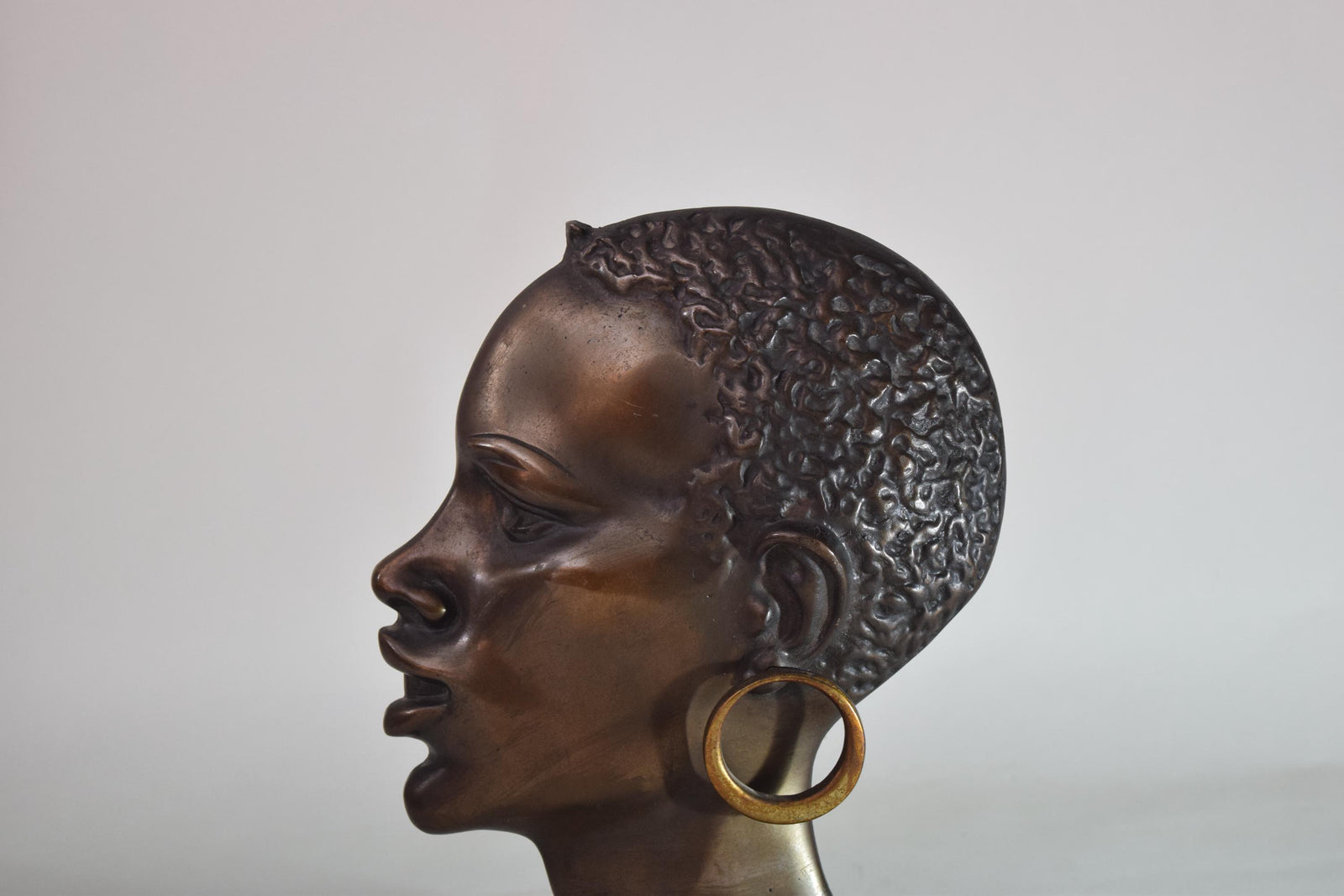 Pair of Bronze-Toned Bust Sculptures, Style of Hagenauer, 1950s