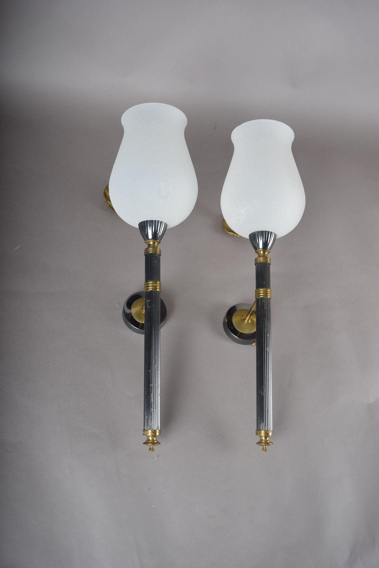 Pair of Wall Lights, Style of Maison Jansen, Neoclassical French Design, 1970s