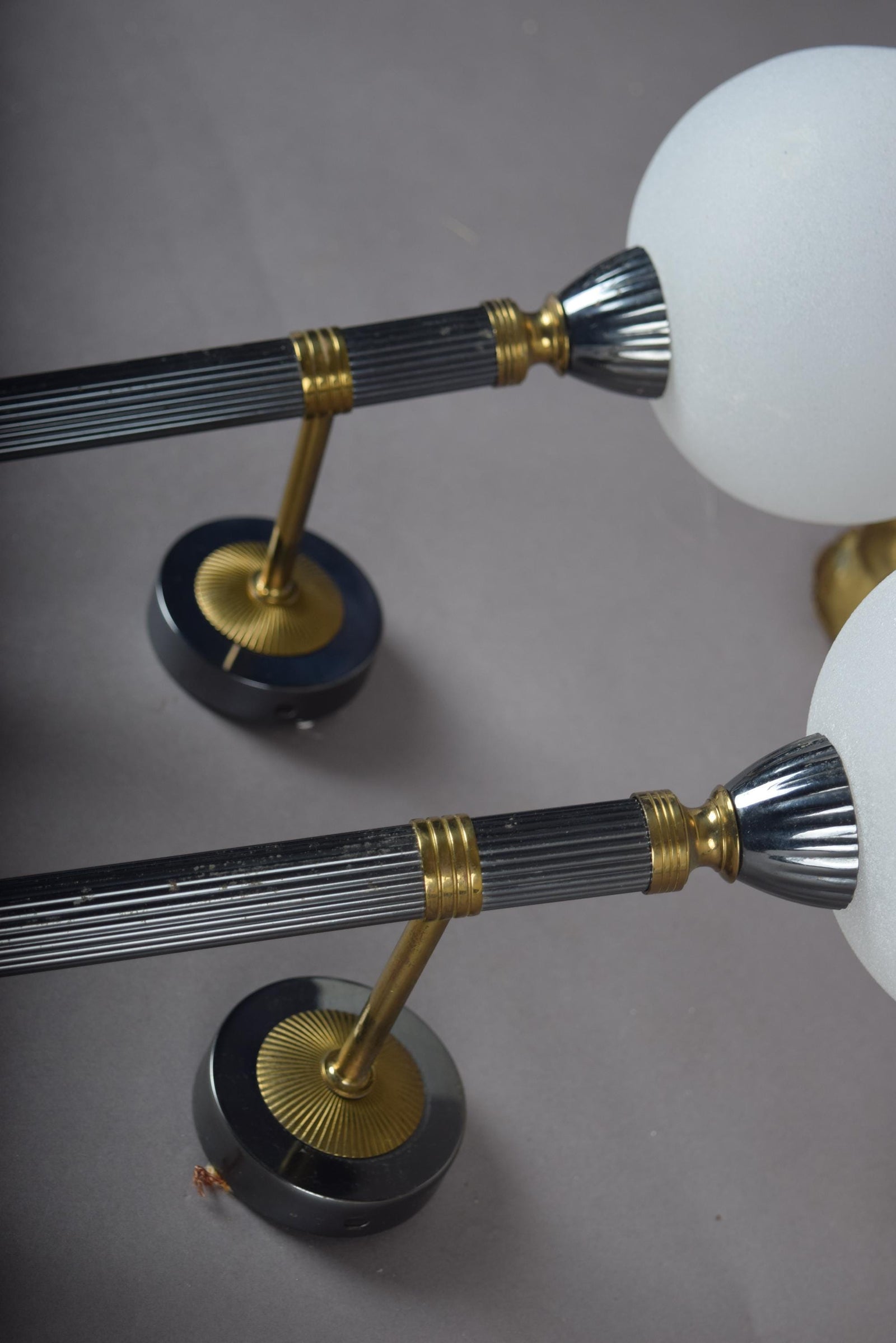 Pair of Wall Lights, Style of Maison Jansen, Neoclassical French Design, 1970s