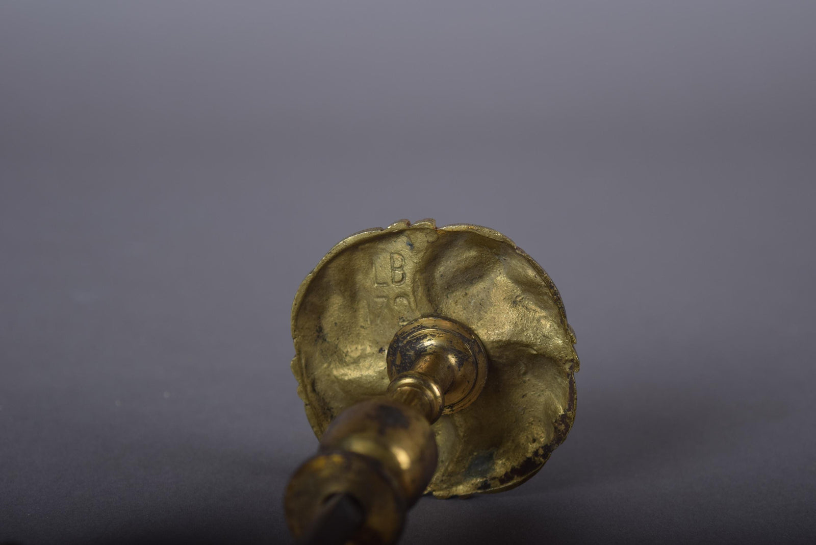 Pair of Gilt Bronze Curtain Tiebacks, Floral Rosette Motif, 19th Century