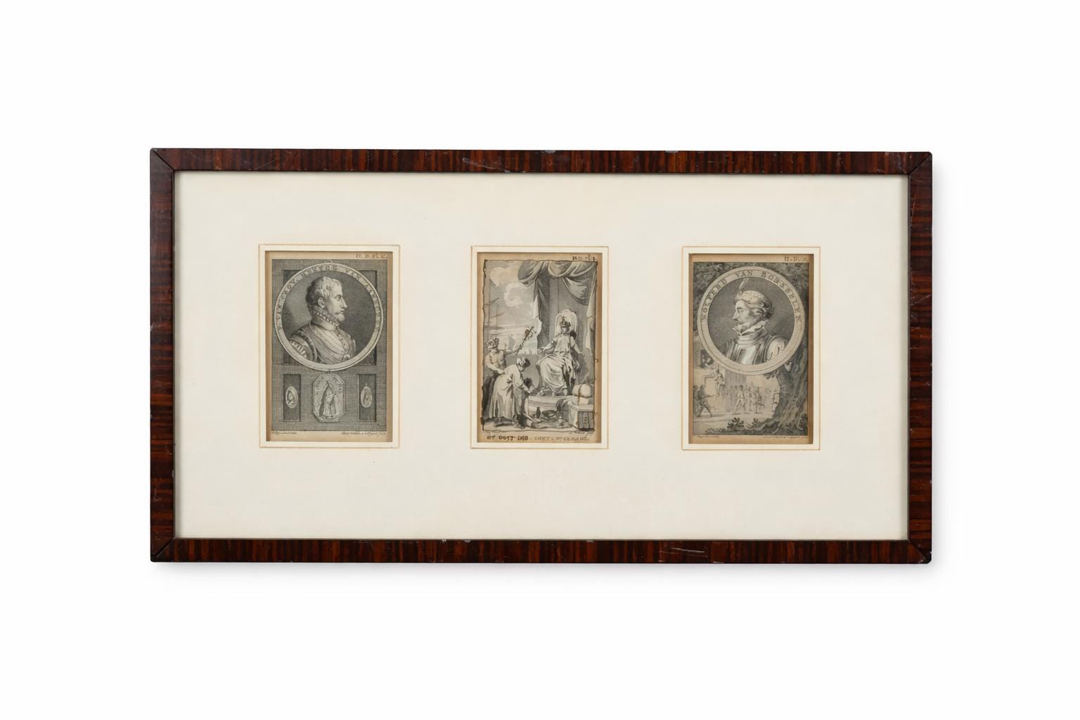 Framed Trio of Dutch Historical Engravings — Wolfert van Borselen & VOC Founding Scene