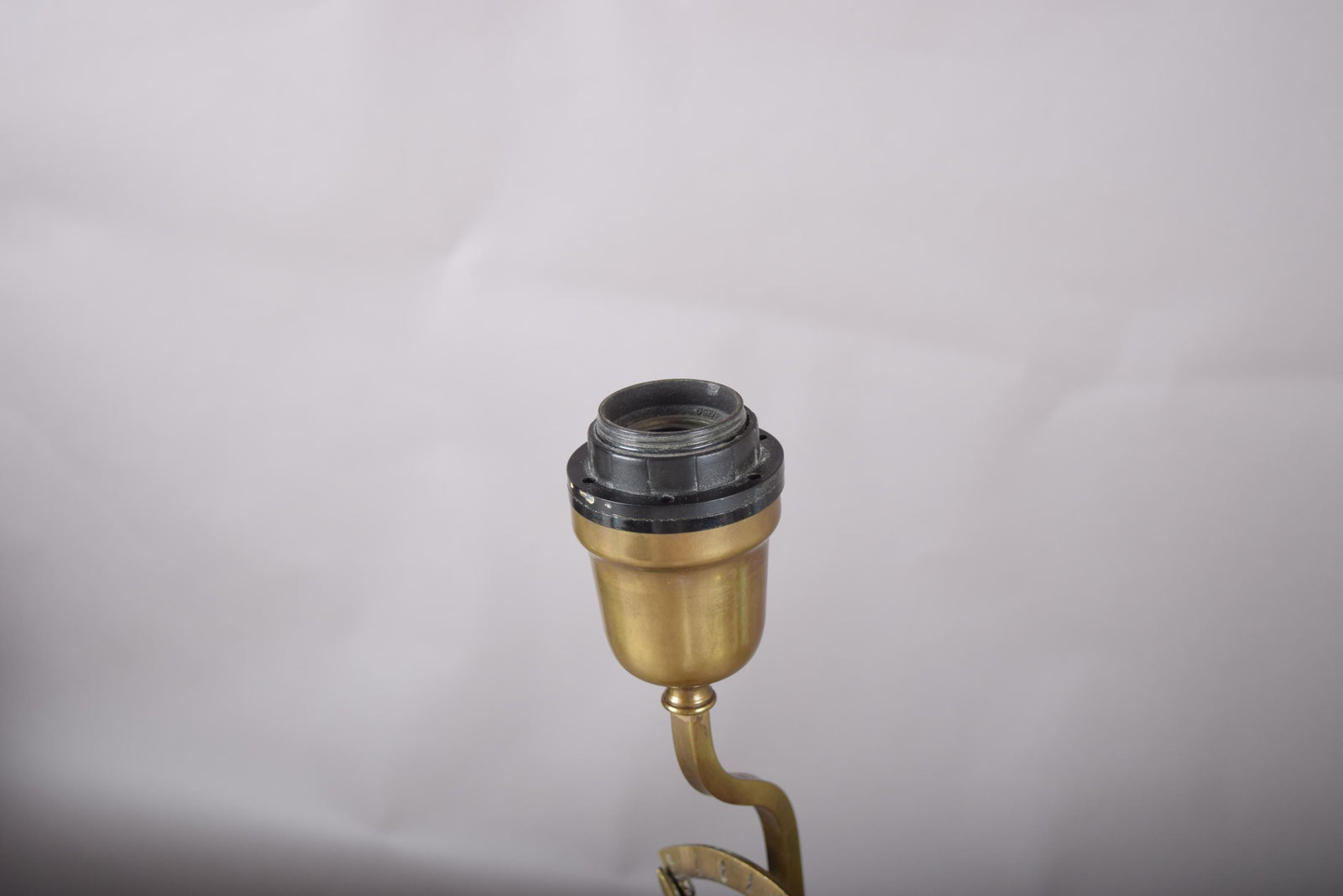 Vintage Brass Scale Lamp, Libra Balance Motif, Drawer Base, Pleated Shade, 1950s