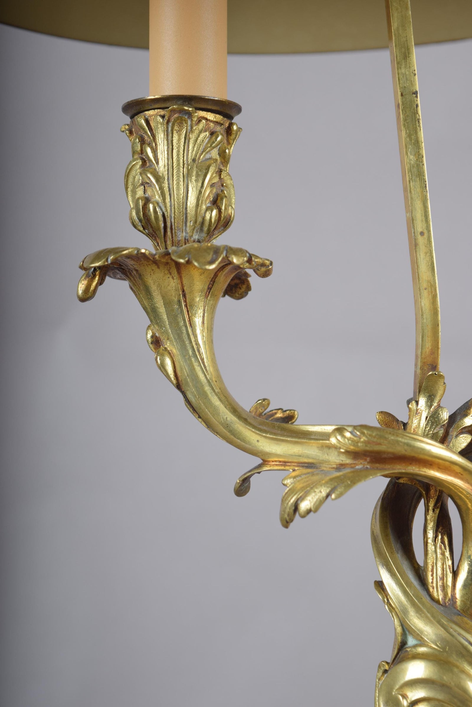 Antique Bronze Bouillotte Lamp, Louis XV Style — French, 19th Century