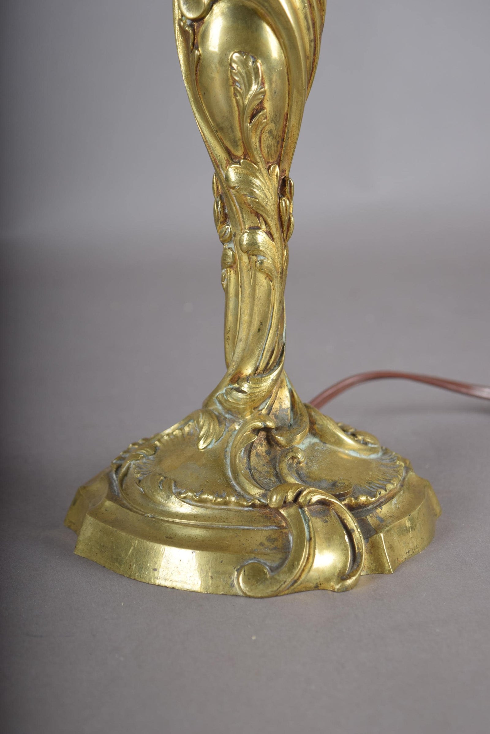 Antique Bronze Bouillotte Lamp, Louis XV Style — French, 19th Century