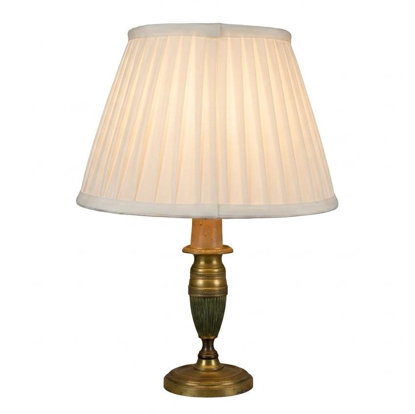 Neoclassical Style Desk Lamp with Verdigris Patina and Greek Key Border