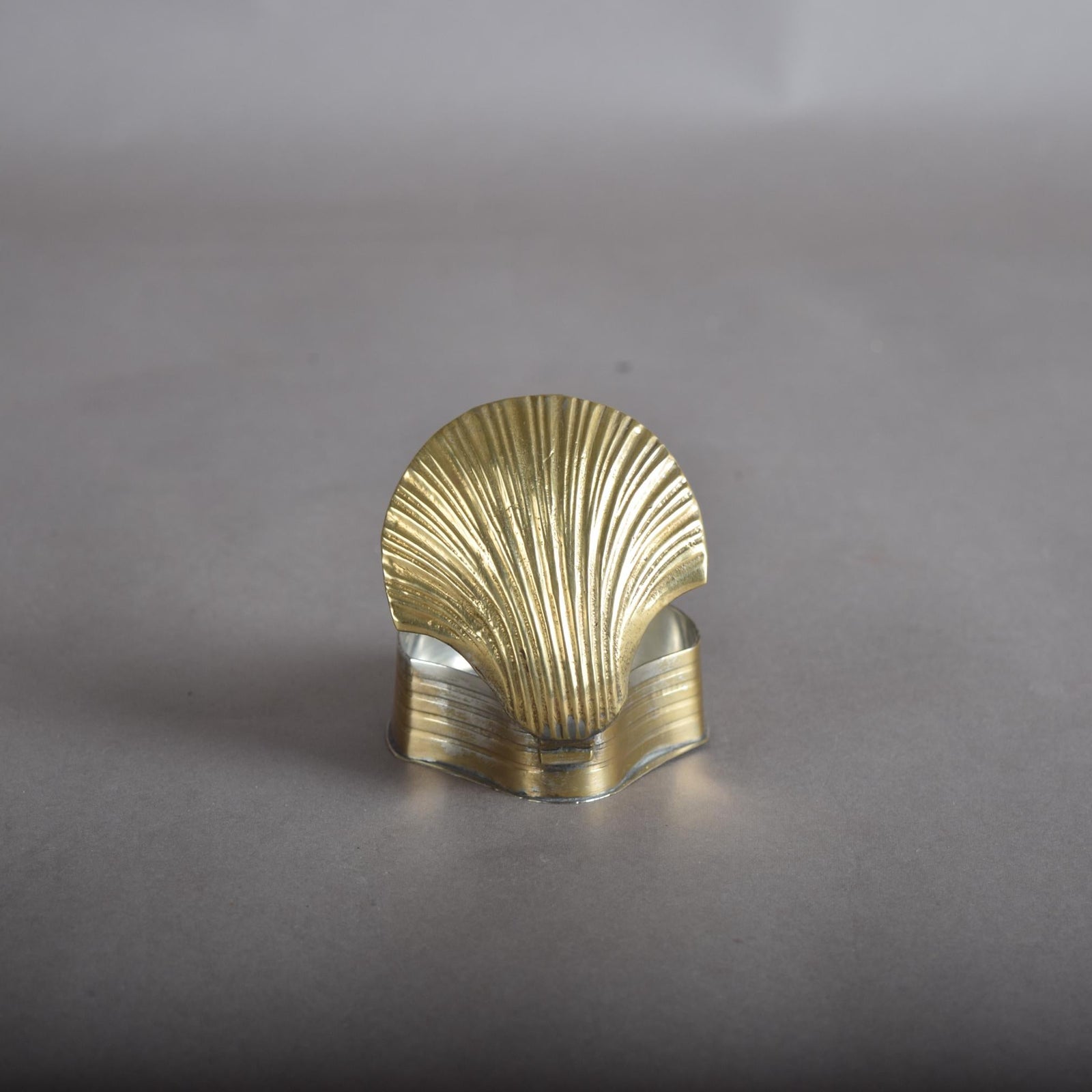 Vintage Brass Pill Box | 1920s Hinged Trinket Box | Mid-Century Vanity Collectible | Small Brass Keepsake Case