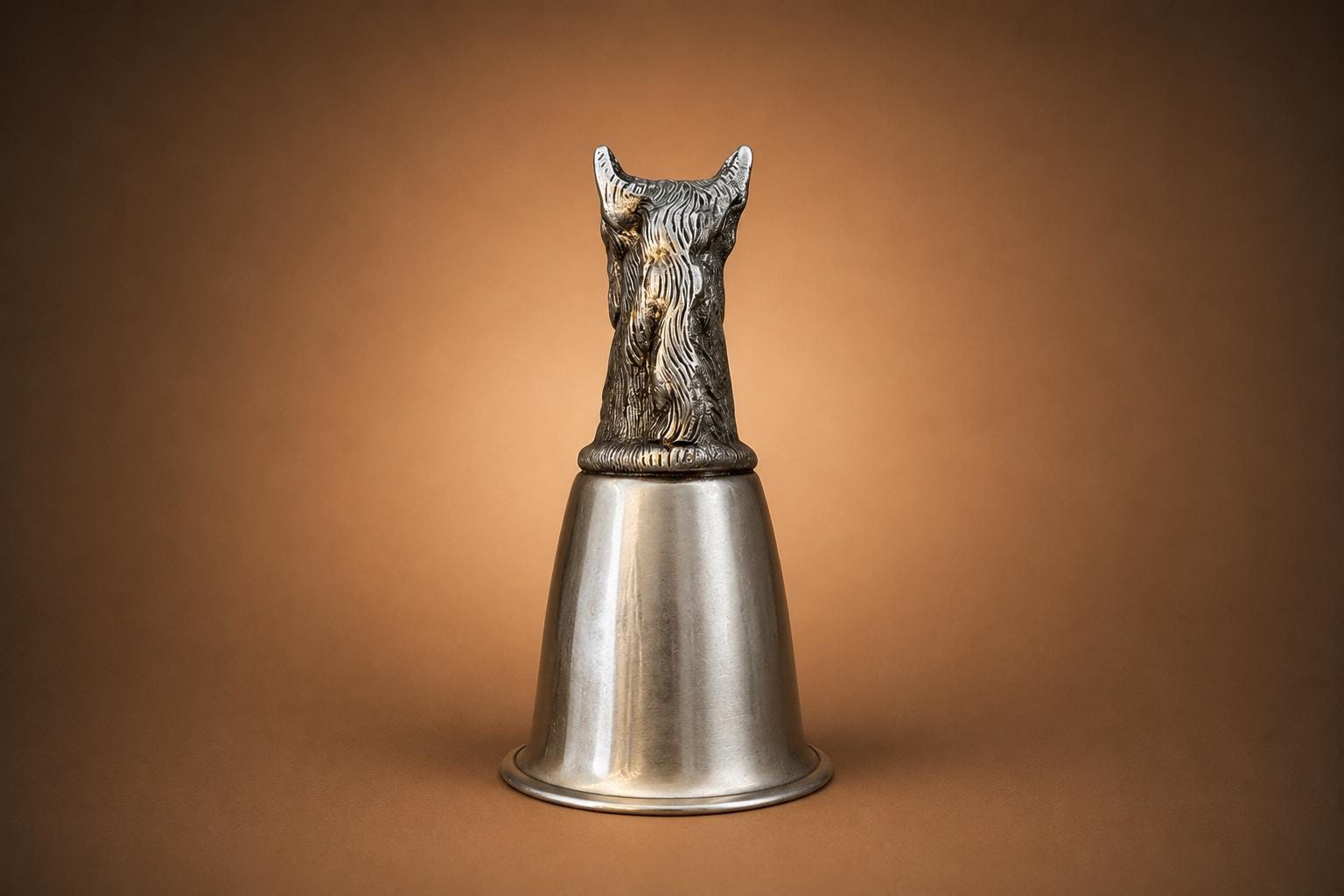 Vintage 1980s Gucci Horse-Head Metal Tumbler – Italian Designer Barware, Rare Collectible Equestrian Cup