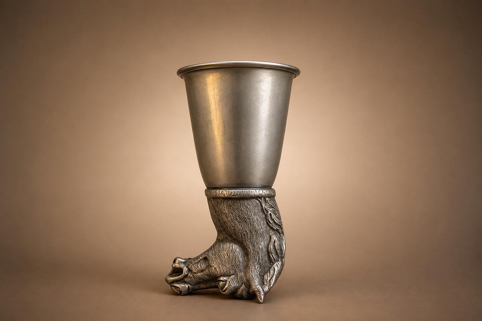 Vintage 1980s Gucci Horse-Head Metal Tumbler – Italian Designer Barware, Rare Collectible Equestrian Cup
