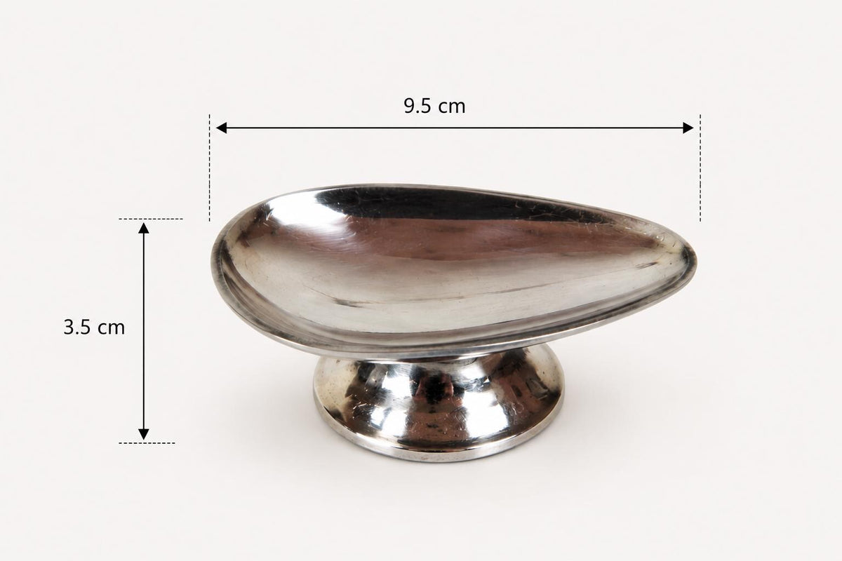 Set of 6 Vintage Stainless Steel Avocado Dishes, Mid-Century Serving Bowls, Inox Appetizer Dishes, Retro Tableware Set, Circa 1950s