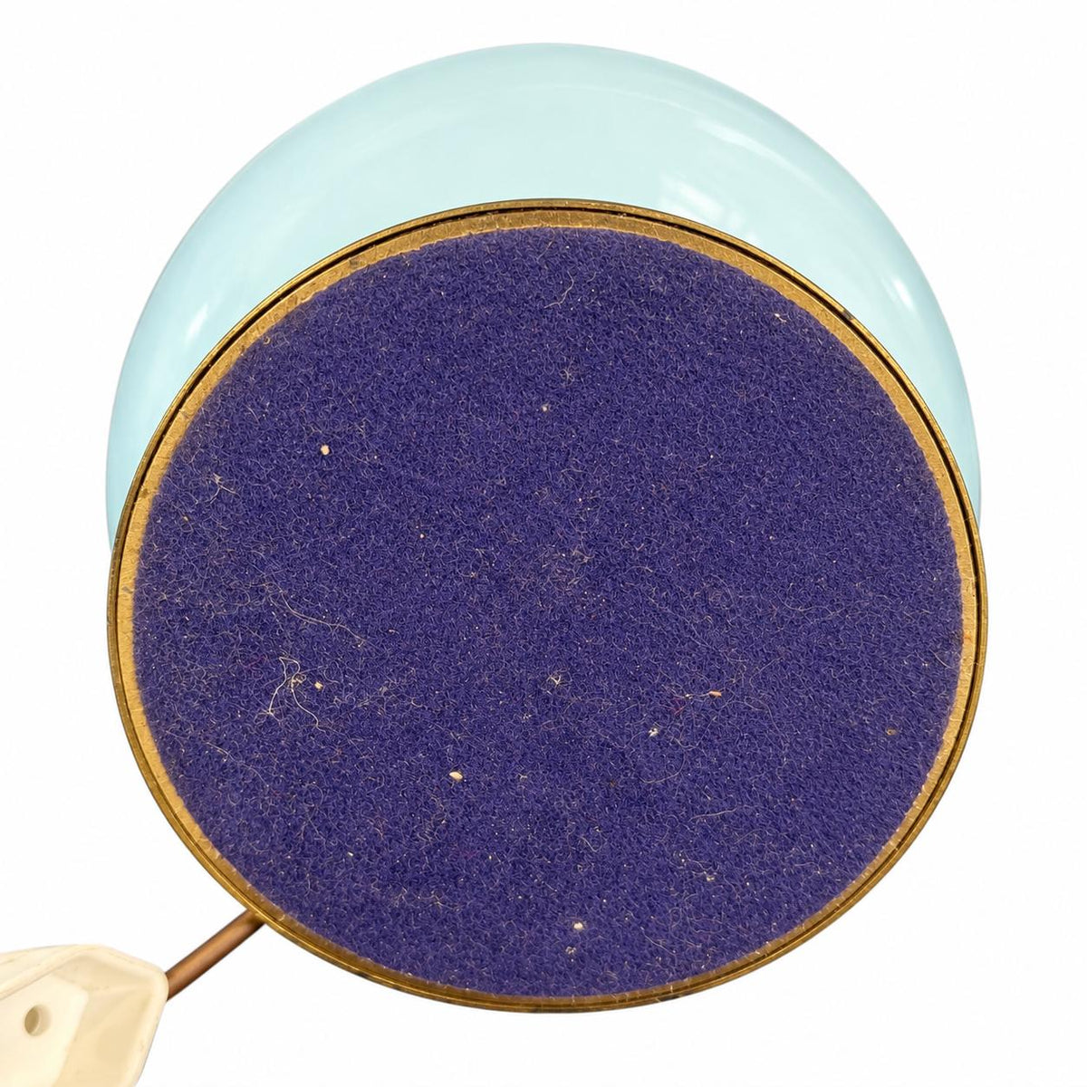 Italian Table Lamp, Zonca Blue Opaline Glass Globe Lamp — Italy, 1960s, Marked