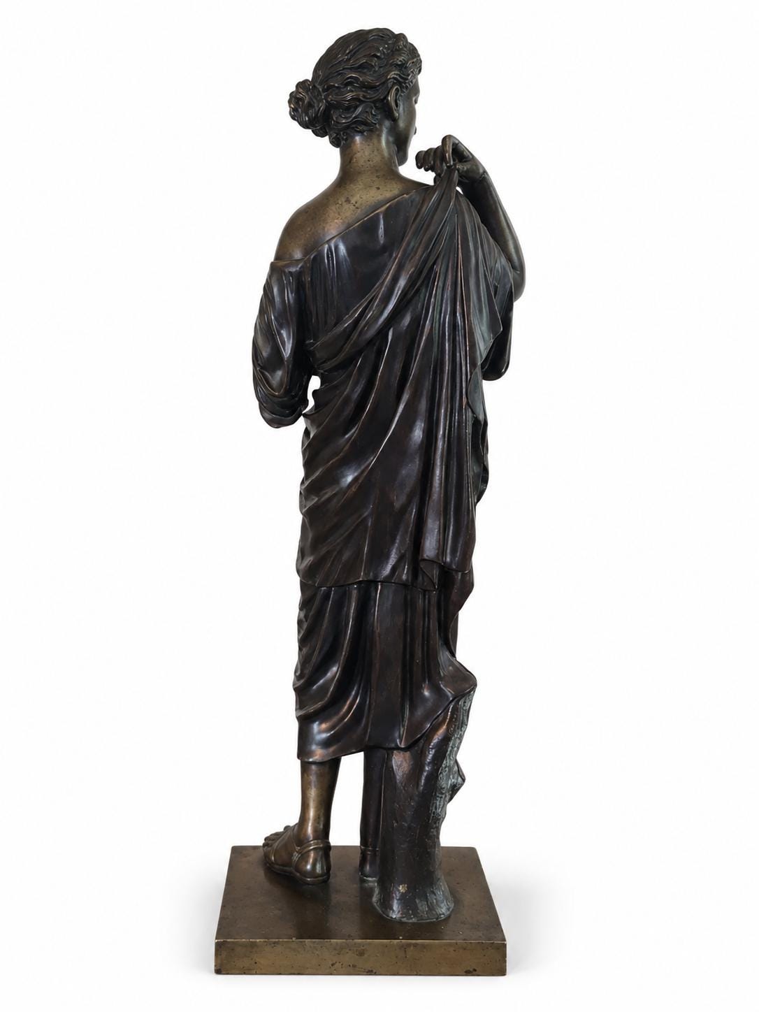 Antique Bronze Diana of Gabies Sculpture, Signed Dethy, After the Antique — France, Late 19th Century