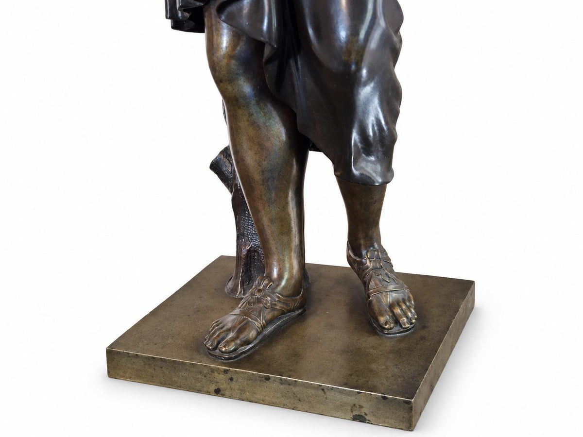 Antique Bronze Diana of Gabies Sculpture, Signed Dethy, After the Antique — France, Late 19th Century