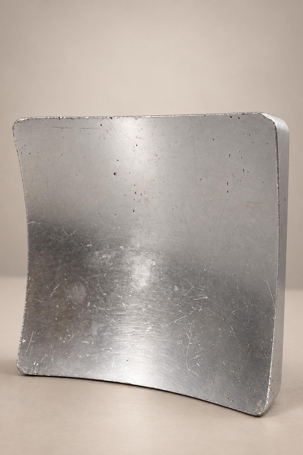 Vintage Aluminium Desk Tray, Walter and Moretti for Formes Nouvelles — France, circa 1970