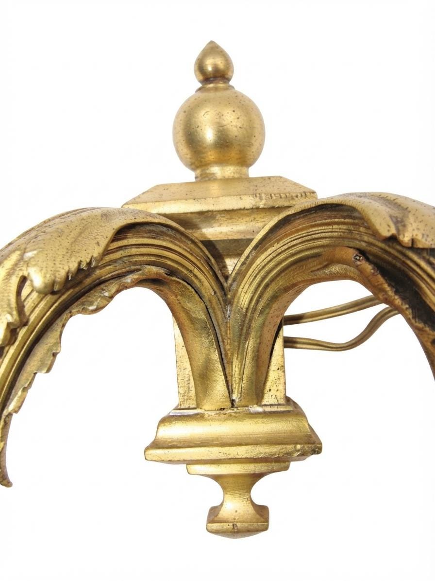 Pair of French Gilt Bronze Double Arm Wall Sconces, Louis XV Style — France, Early 20th Century