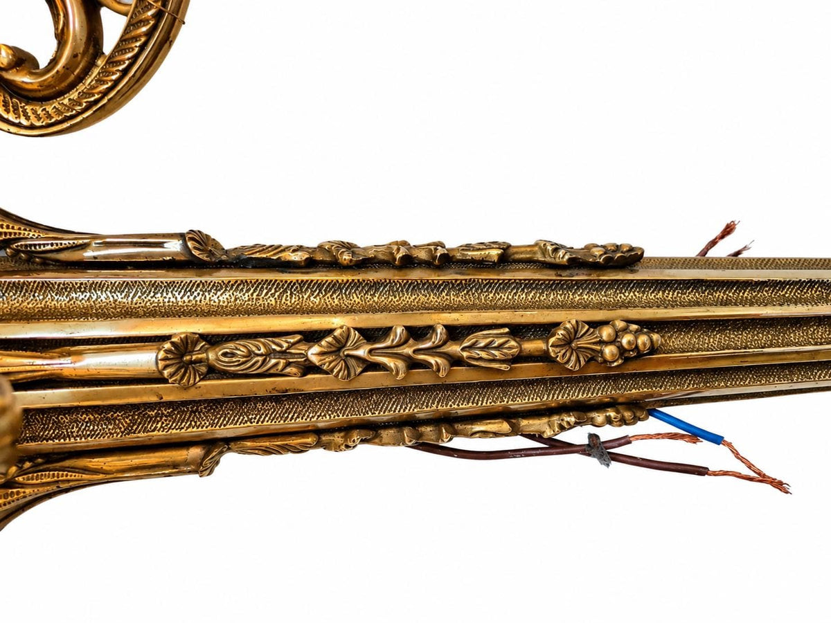 Bronze Wall Sconce, Empire Quiver Form with Three Arms — 20th Century