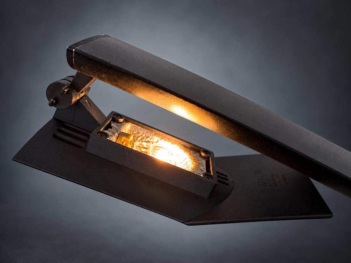 Black Lacquered Architect Lamp, Adjustable Modernist Desk Light