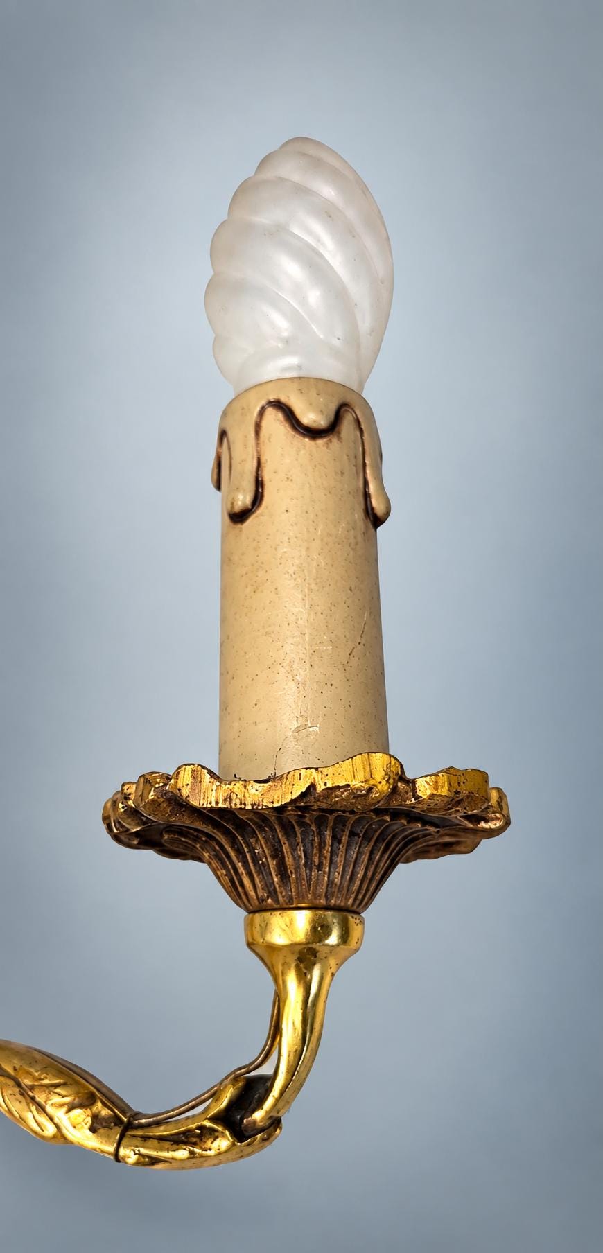 Pair of French Gilt Bronze Wall Sconces, Louis XV Style — France, Vintage