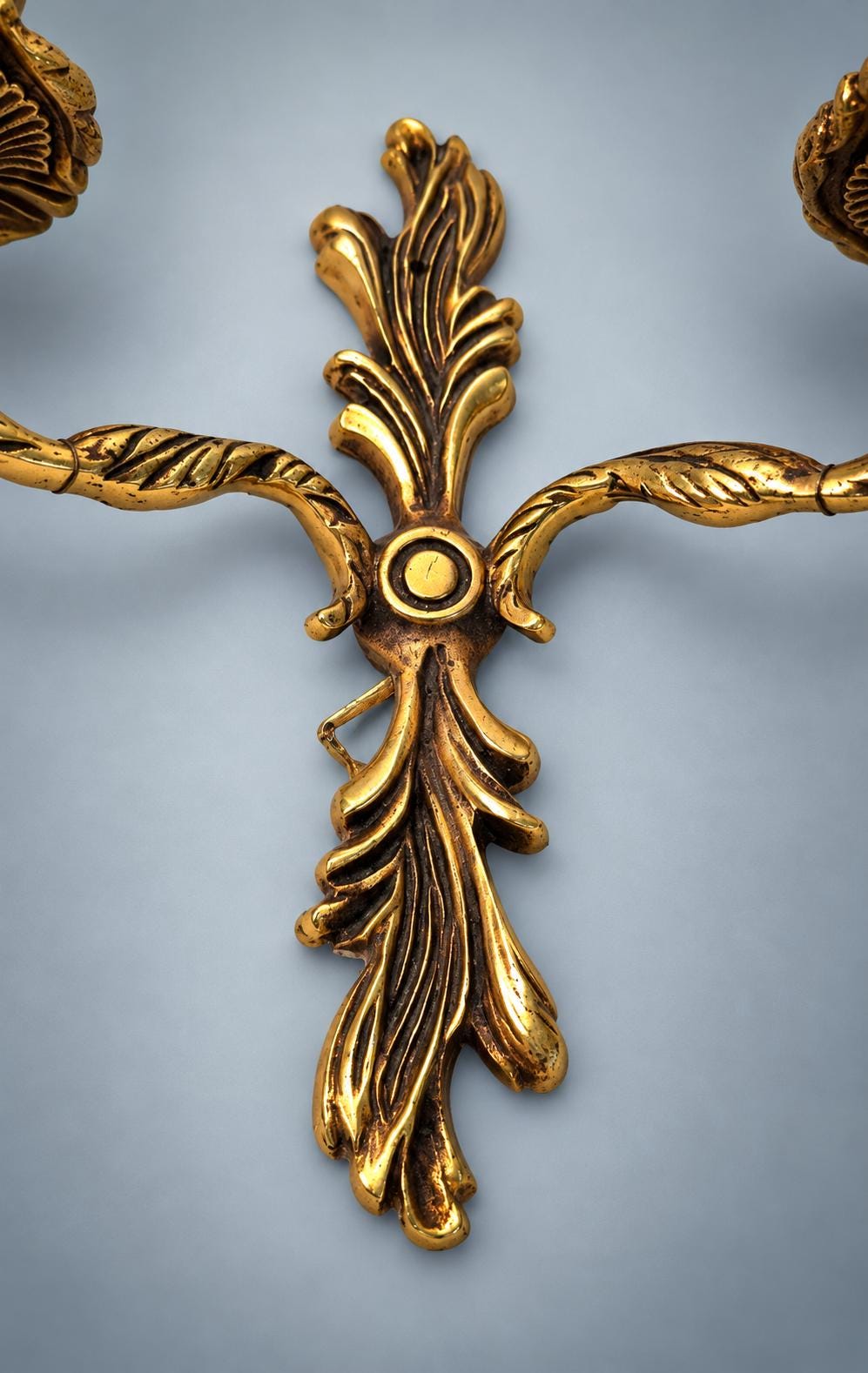 Pair of French Gilt Bronze Wall Sconces, Louis XV Style — France, Vintage