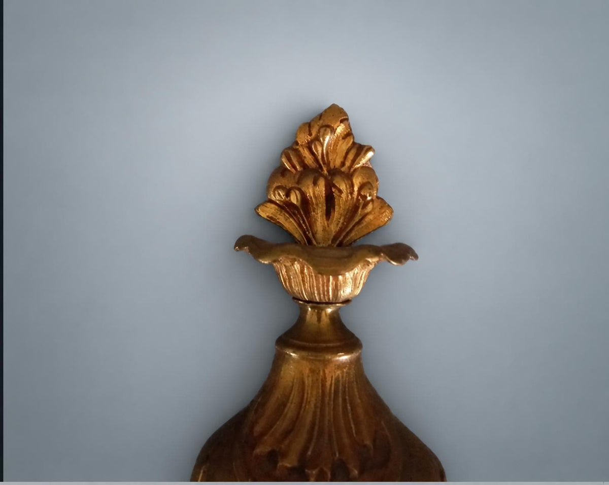 Pair of French Gilt Bronze Two-Arm Wall Sconces, Louis XV Rocaille Style — France, Early 20th Century