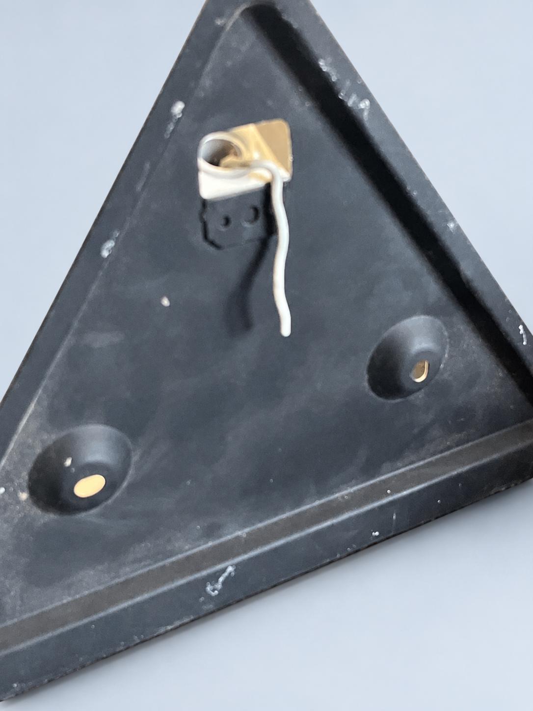 1960s–70s Diamond Wall Sconces, Set of Three, Ribbed White Perspex Panels and Black Metal Bases