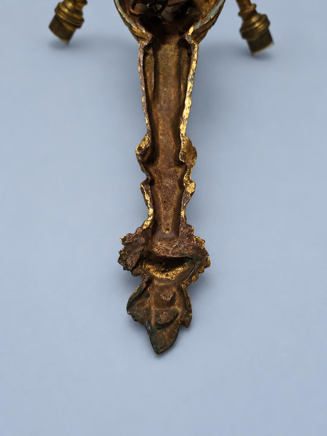 Small Gilt Louis XVI Style Two-Arm Wall Sconce with Laurel Garland, Vintage