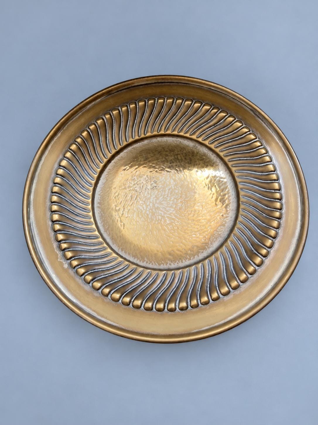 Vintage Silver-Plated Tureen and Footed Plate with Spiral Fluting and Pinecone Finial