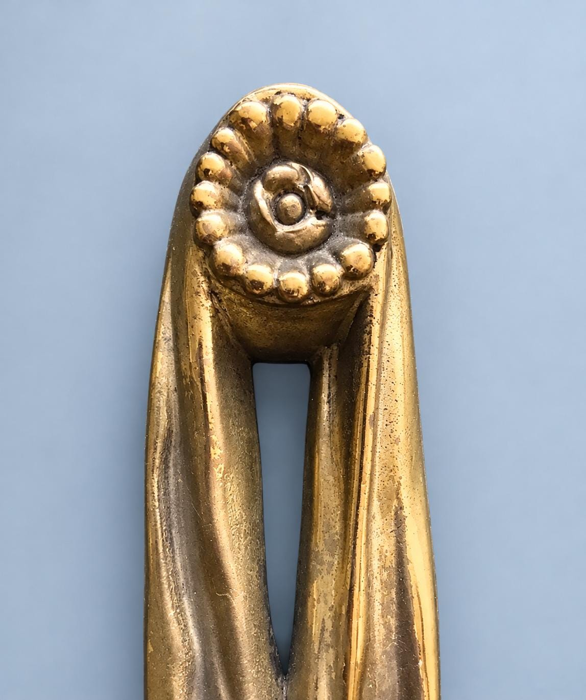 Vintage Louis XVI Style Wall Sconce with Knotted Drapery and Tassels, Gilt Metal, Two Candle Lights, 45 cm