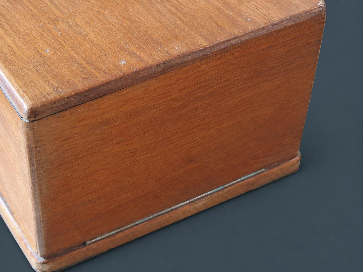 Vintage French Maxant Paris Barograph in Wood and Glass Case, Recording Barometer with Clockwork Drum and Key, Desk Decor