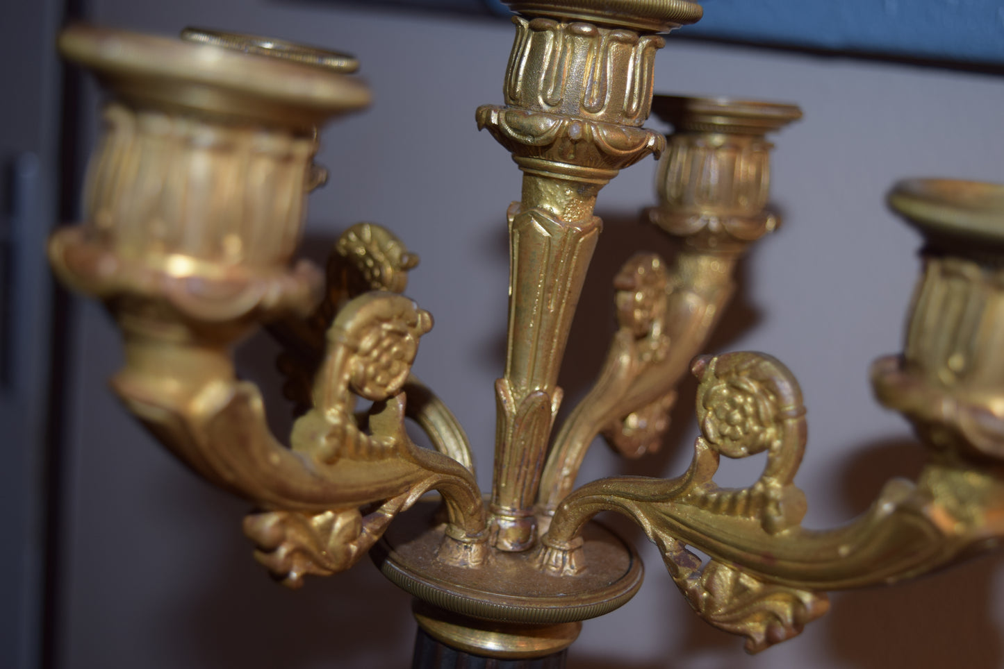 French Empire Candelabra Gilded 19th Century