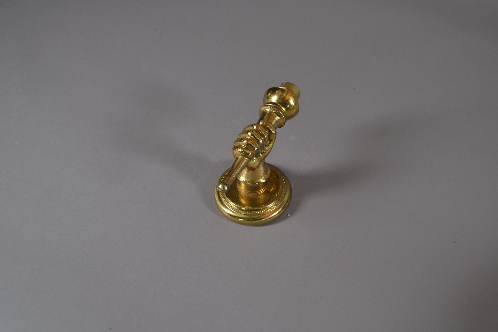 Brass Wall Sconce, Hand-Form Torch — French Art Deco Style, 1930s