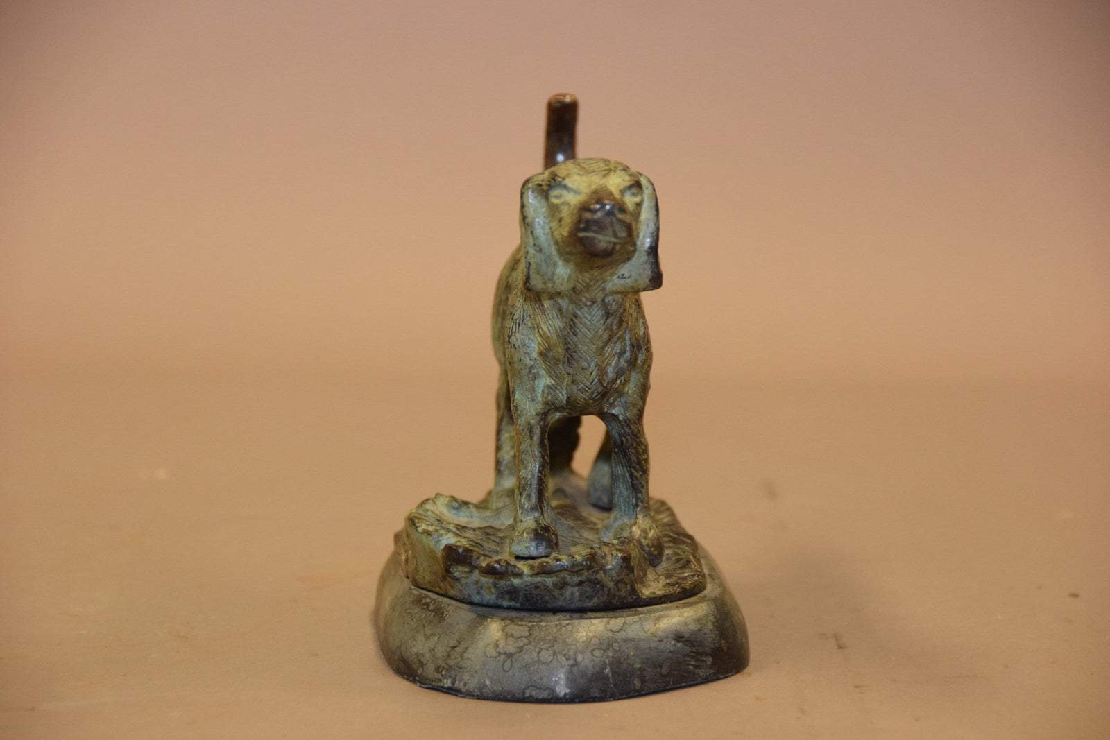 Exquisite dog sculpture on a polished marble base, featuring intricate details and lifelike textures. A timeless collectible piece perfect for dog lovers, vintage decor enthusiasts, and Art Deco admirers. This elegant canine figurine adds sophistication to home, office, or gallery spaces. A unique and eye-catching decorative accent, ideal as a meaningful gift or a statement art piece for classic interiors.