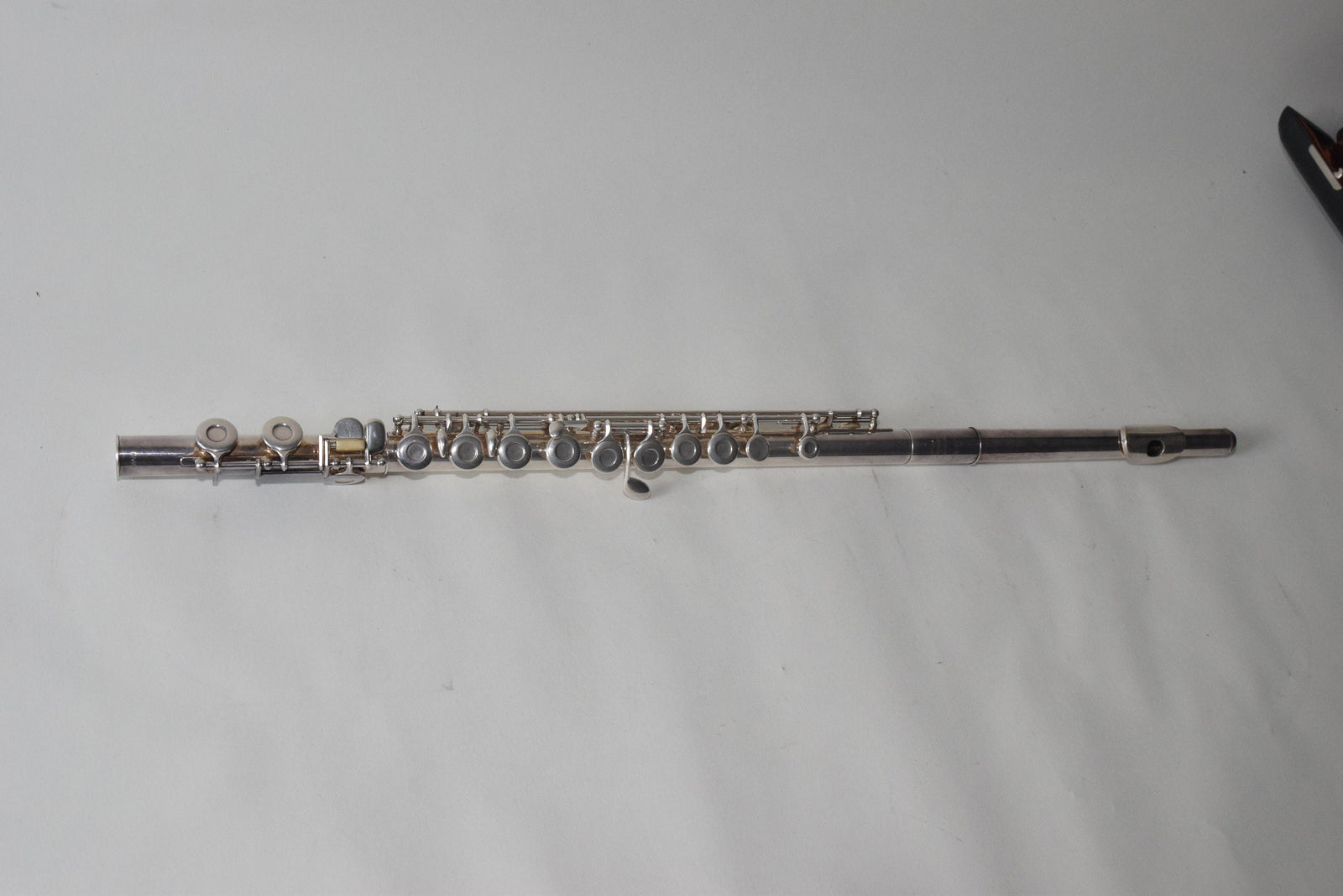 Vintage German-Style Silver-Plated Concert Flute, Closed-Hole, with 1973 Repair Invoice, Needs Service