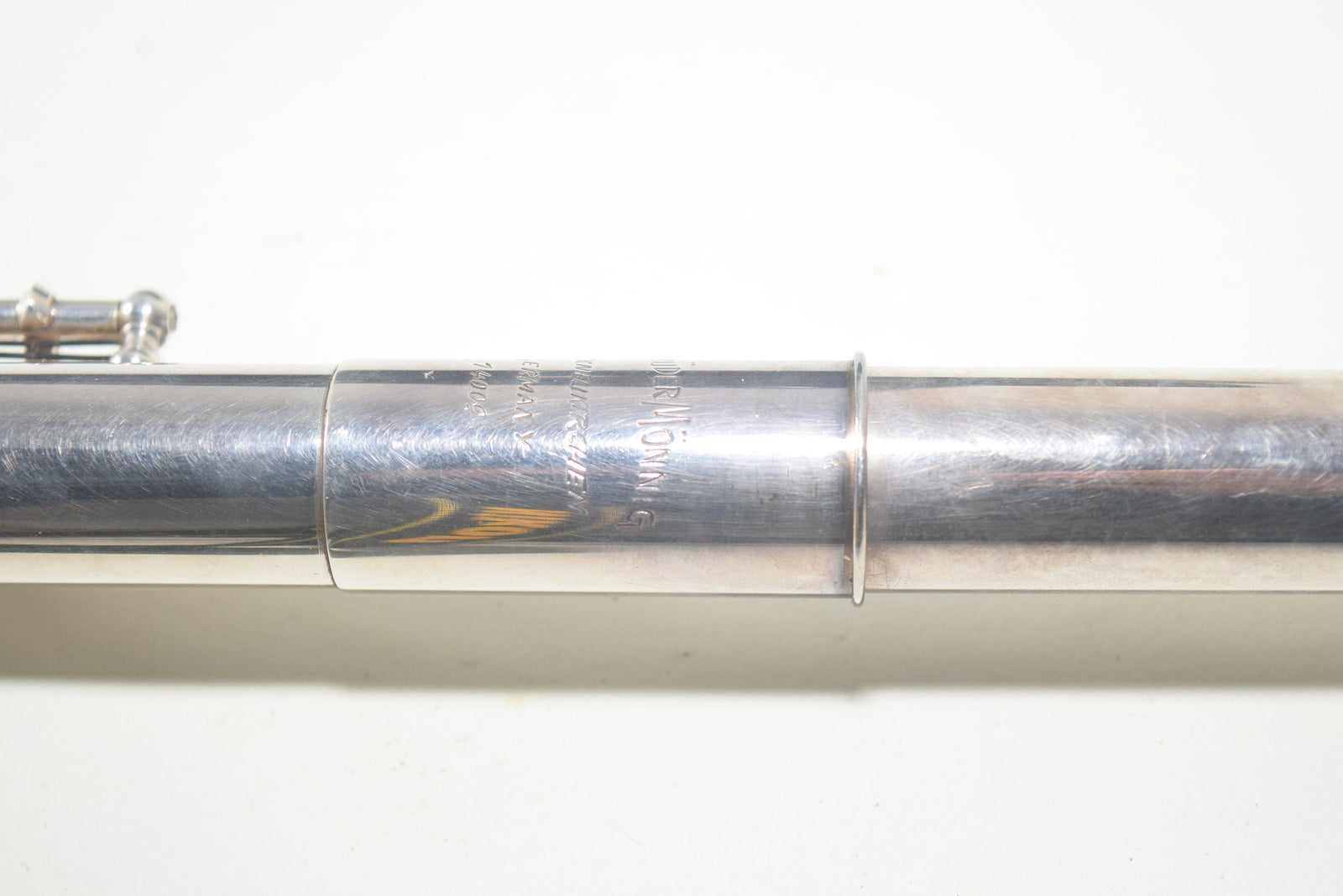 Vintage German-Style Silver-Plated Concert Flute, Closed-Hole, with 1973 Repair Invoice, Needs Service