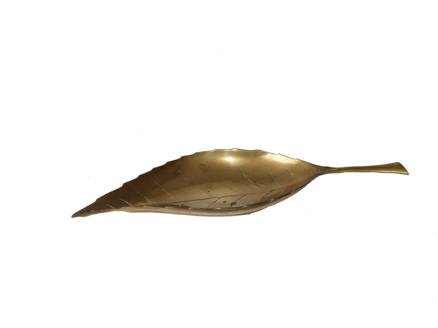 Mid-century Brass Leaf Key Bowl