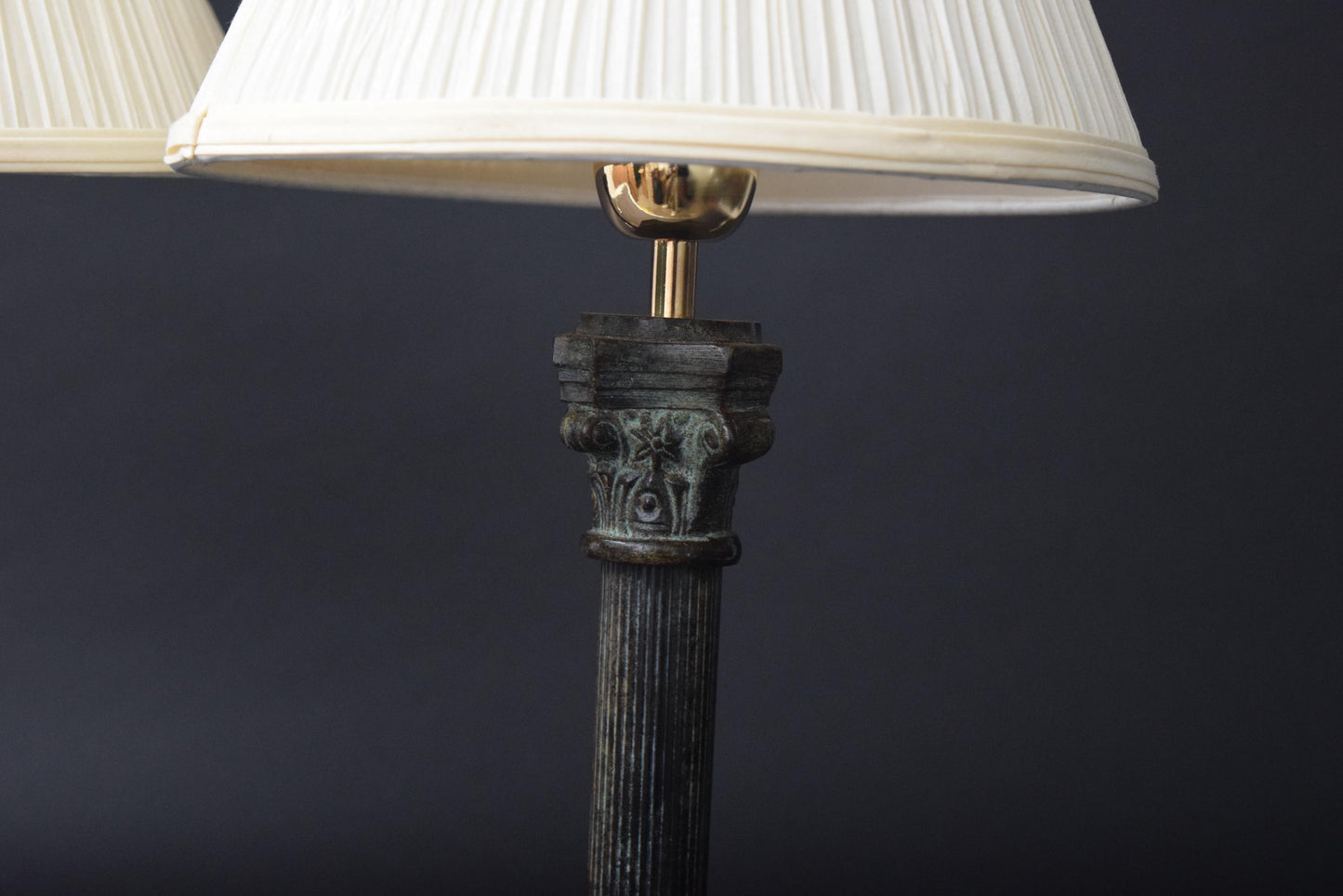 Pair of Vintage Column Table Lamps