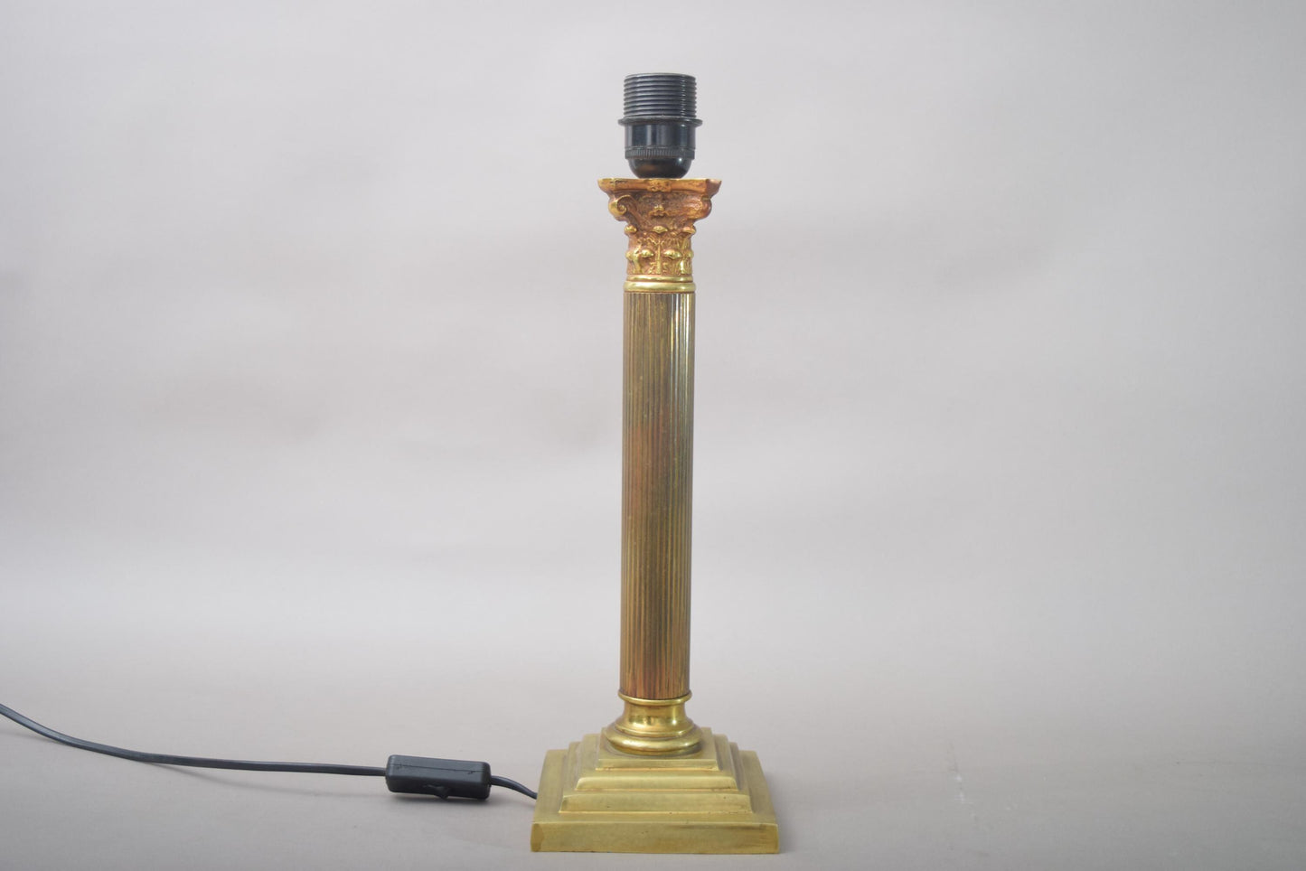 Brass vintage column lamp