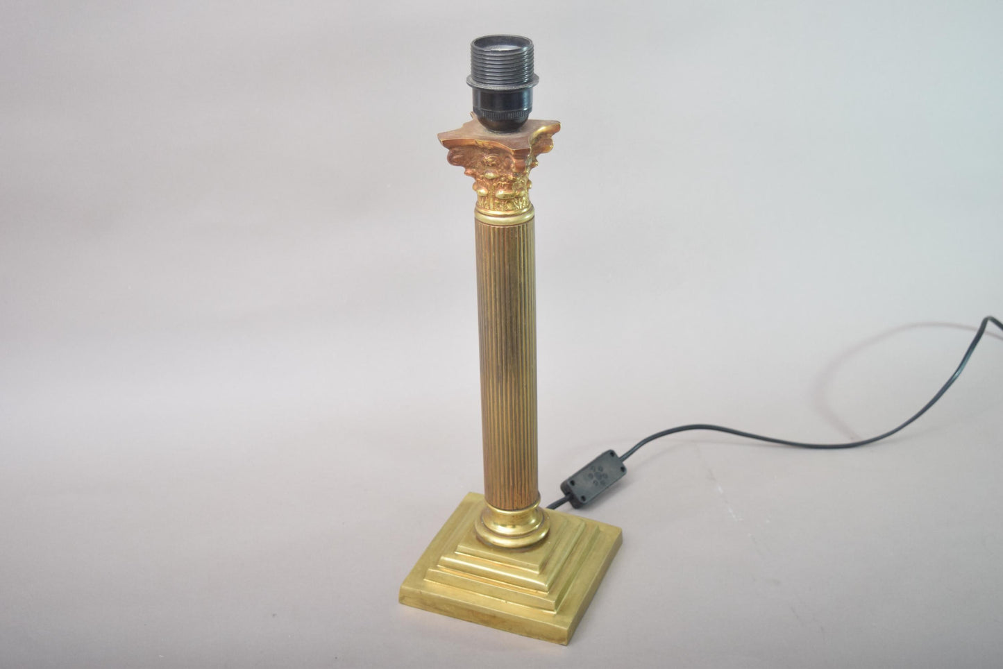 Brass vintage column lamp