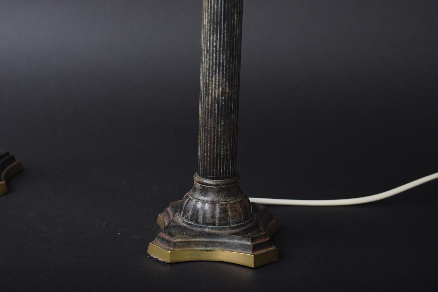 Pair of Vintage Column Table Lamps