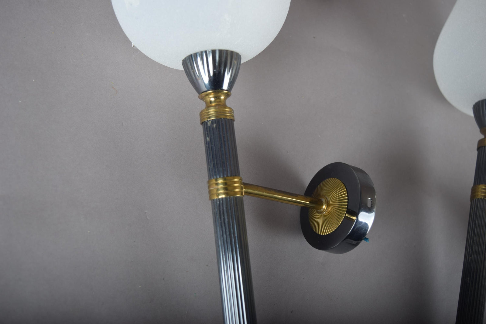Pair of Wall Lights, Style of Maison Jansen, Neoclassical French Design, 1970s