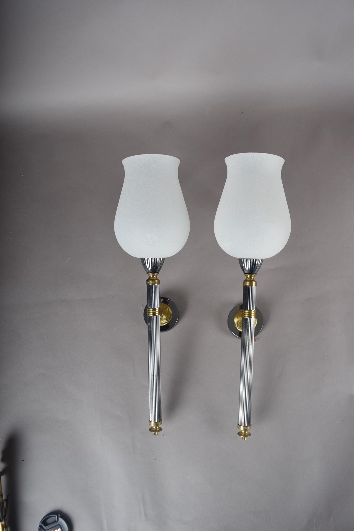 Pair of Wall Lights, Style of Maison Jansen, Neoclassical French Design, 1970s