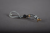Victorian-Style Serpent Brooch, Silver & Gold | Antique Snake Pin with Onyx | 1930s Vintage Lapel Jewelry