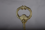 Antique Brass Bouillotte Lamp, Three-Arm Candelabra Form — French, 19th Century