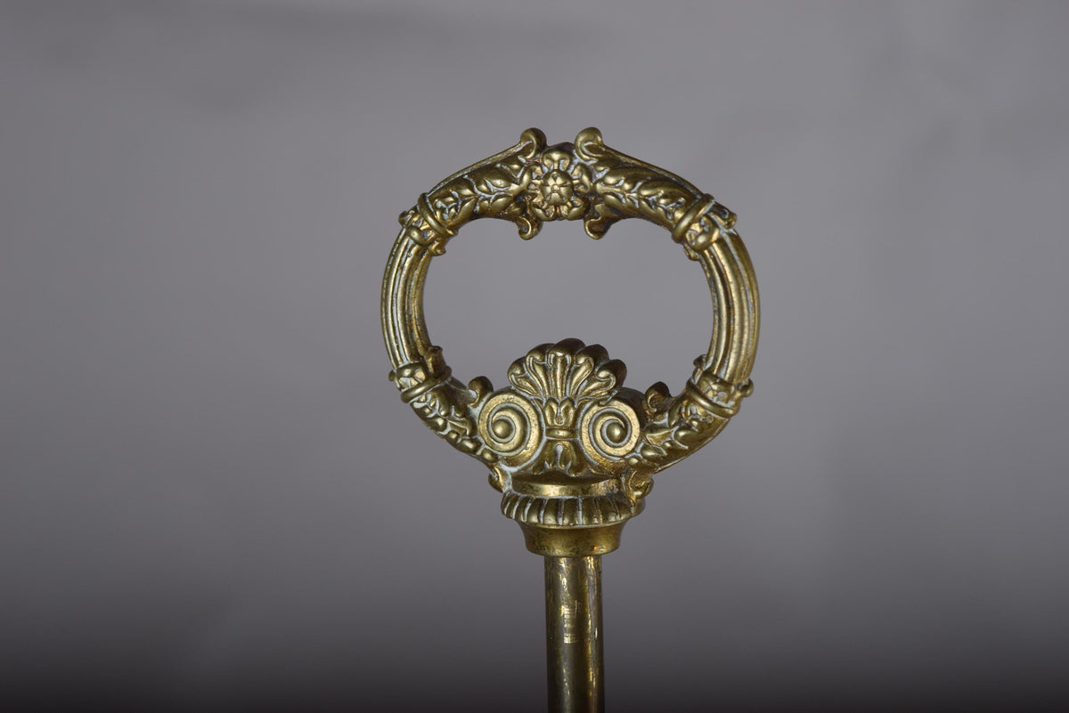 Antique Brass Bouillotte Lamp, Three-Arm Candelabra Form — French, 19th Century