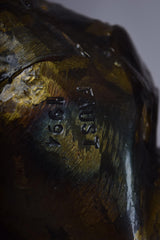 Bronze Capricorn Sculpture, Signed Faust 1994 — Mythical Zodiac Form on Stone Base