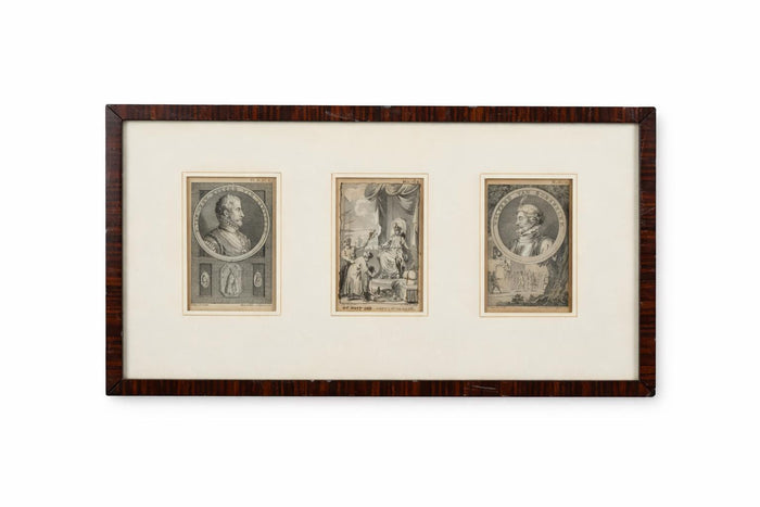 Framed Trio of Dutch Historical Engravings — Wolfert van Borselen & VOC Founding Scene