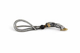 Victorian-Style Serpent Brooch, Silver & Gold | Antique Snake Pin with Onyx | 1930s Vintage Lapel Jewelry