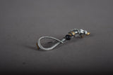 Victorian-Style Serpent Brooch, Silver & Gold | Antique Snake Pin with Onyx | 1930s Vintage Lapel Jewelry
